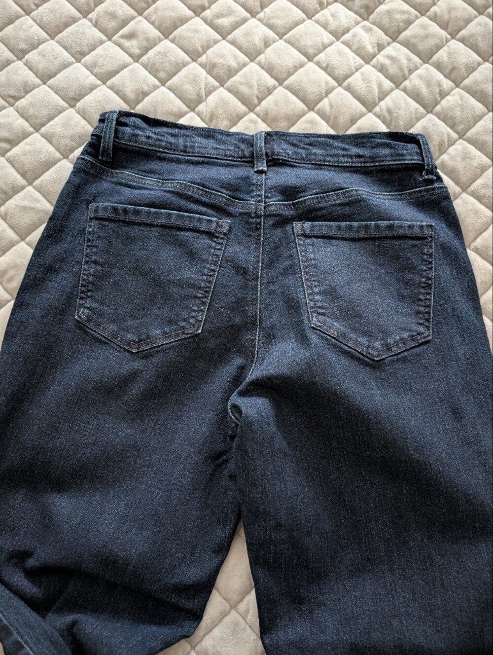 Gloria Vanderbilt Amanda Stretch Denim Jeans, Dark Blue, Size Petite 6 - Picture 12 of 12